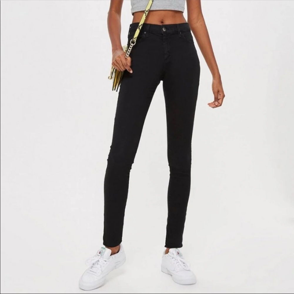 TopShop Black Leigh Jeans 26 New